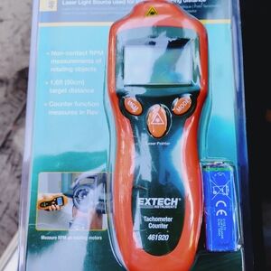 Source Unknown Orange and Black Extech-style Tachometer Counter